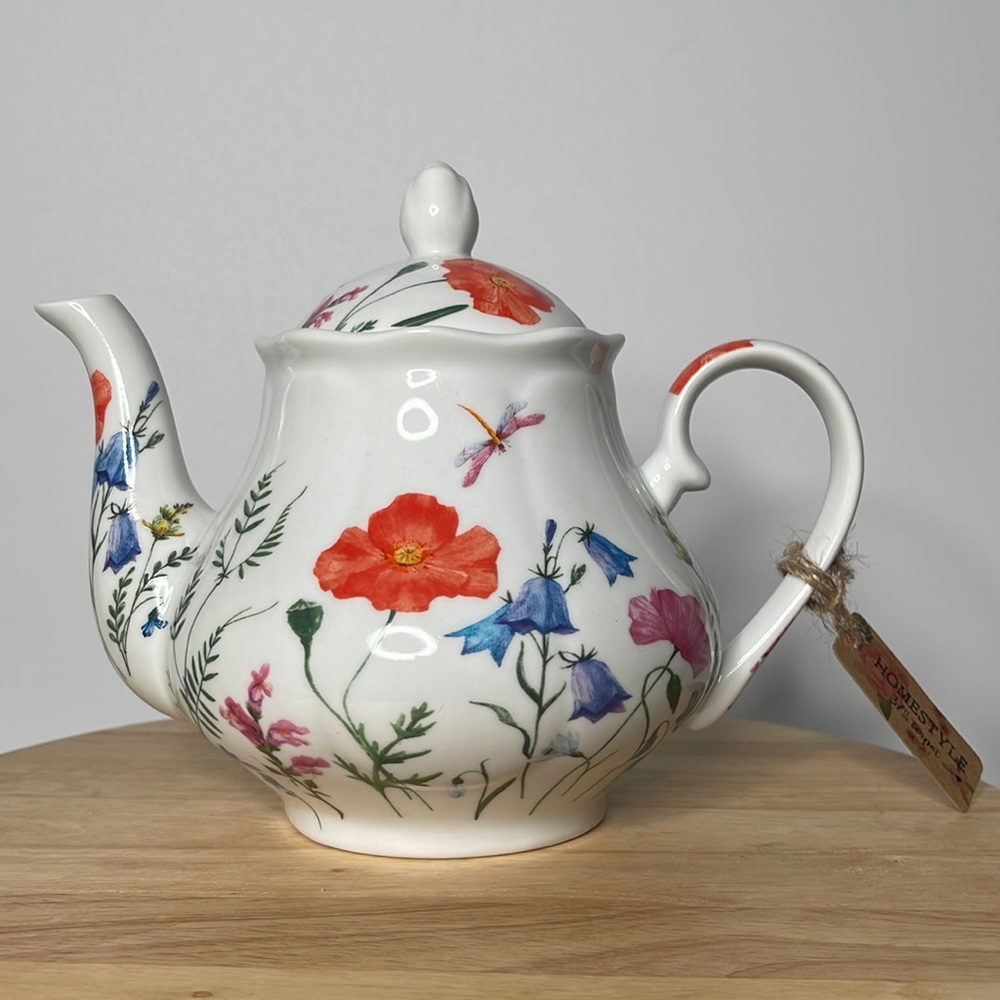 Poppy Floral Teapot (2 for $40)